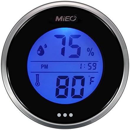 Incubator Thermometer Hygrometer with Hi/Low Memory and Touch Checking Button in Blue Light.Mieo