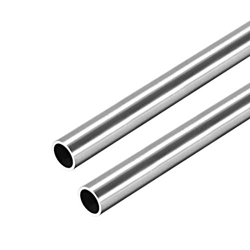 uxcell 304 Stainless Steel Round Tubing 9mm OD 0.8mm Wall Thickness 250mm Length Seamless Straight Pipe Tube 2 Pcs