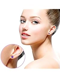 Pendientes de cartílago YEELONG 16 G 18 G, 12 pares de pendientes de acero inoxidable CZ, 12 colores