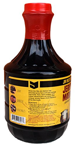 Jim Melton's Jerky Marinade (Est. 1999) - Make Your Own Homemade Jerky (12 Pounds - 32 Ounce) - Contains no MSG or Nitrates (no Cure Needed) - Delicious Hickory Smoke Flavor - Also Great on the Grill
