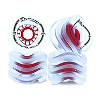 Fathom by Shark Wheel Barrel Roll 60MM 4 Piece Skateboard Wheels, Clear and Red