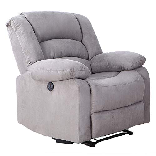 Modern Power Recliner with USB Charging Port - LCH Heavy Duty Microfiber Single Thicker Cushion Ergonomic Reclining Sofa Chair