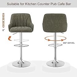 VECELO Adjustable Barstools Set of 4, Counter Bar