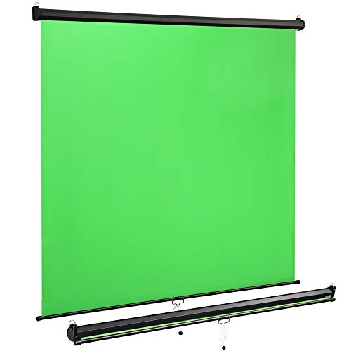 AW 73" x 82"/6x7ft Retractable Green Screen Wall-Mounted Chromakey ...