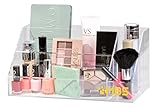 Large Capacity Clear Plastic Bathroom & Desktop Makeup Palette Organizer