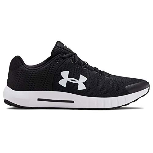 Under Armour Men's Micro G Pursuit BP Running Shoe, Black (001)/White, 8.5