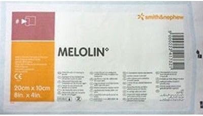 Melolin 10 x 20 cm x 100 Low Adherent Absorbent Dressings Wounds Abrasions Burns, 10 cm x 20 cm (100 count)