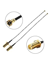 WayinTop U.FL IPEX IPX Mini PCI a RP-SMA macho hembra Pigtail Cable Set para Mini PCIe Card M.2 NGFF