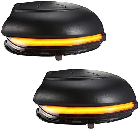Moshbu Side Mirror Indicator Light, 2 Pieces Rear View Led Dynamic Side Marker Light for Vw Golf Mk6 GTI 6 R Volkswagen Vi R20 Led Turn Signal Light
