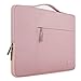 MOSISO Polyester Multifunctional Briefcase Handbag Compatible with 13 inch Laptop, Pure Pink