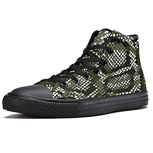 415LrVSVDRL LORVIES - Zapatillas de deporte para hombre, diseño de piel de serpiente, color verde LORVIES - Zapatillas de deporte para hombre, diseño de piel de serpiente, color verde