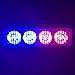 4 LED Emergency Strobe Lights Warning Flashing Light Surface Mount Caution Construction Hazard Light Bar for Trucks Car Vehicles DC 12-24V 2PCS Blue/Red