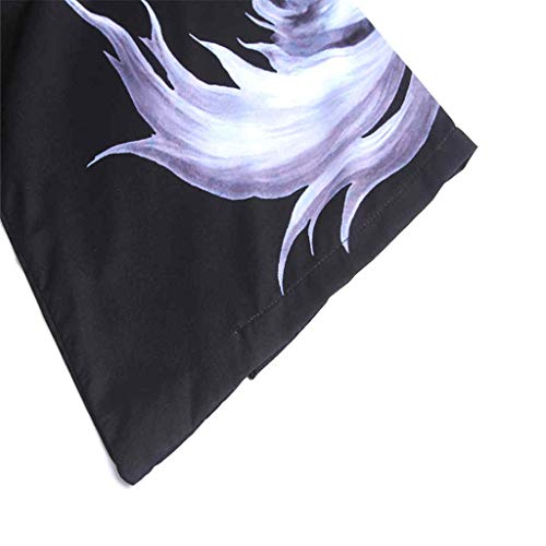 LOOKAA Summer Japanese Five Point Sleeves Kimono Cloak Jacke Top Blouse Sweater for Mens and Womens Black