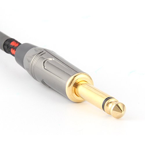 image for Guitar Instrument Cable, 1/4 Inch TS to 1/4 Inch TS, 10ft, 1/4