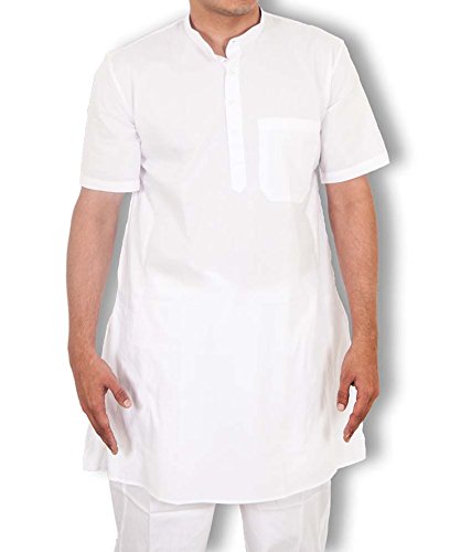rajubhai hargovindas white superfine half sleeves cotton kurta