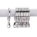Shappy Metal Drapery Curtain Rings Hanging Rings for Curtains and Rods, Drape Sliding Eyelet Rings 30 mm Internal Diameter (Silver, 20 Pack)