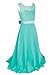 iEFiEL Big Girls Lace Chiffon Bridesmaid Dress Dance Ball Party Maxi Gown Turquoise 14