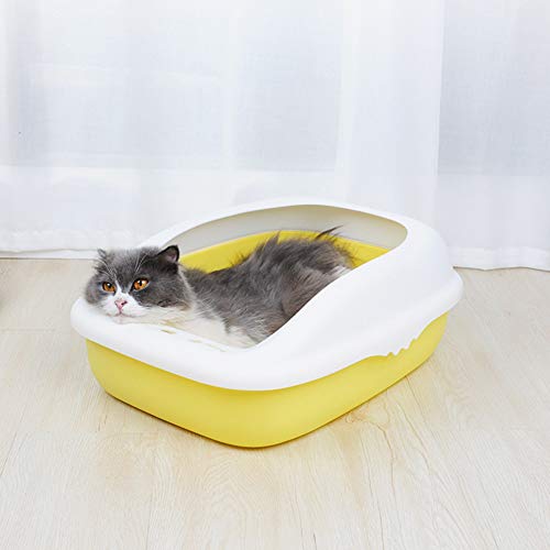 PinShang Large Semi Closed Cat Bedpan Toilet for Pet Cleaning Supplies Yellow - Thumbnail 6