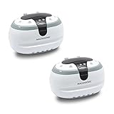 Magnasonic Professional Ultrasonic Polishing Jewelry Cleaner Machine for Cleaning Eyeglasses, Watches, Rings, Necklaces, Coins, Razors, Dentures, Combs, Tools, Parts, Instruments (CD2800)-Bonus Pack of 2