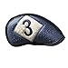 FINGER TEN Premium Synthetic Leather Stylish Iron & Wedge Golf Head Covers Value 12 Piece Set, Embroidered Labels & Fits Most Clubs Gift Set, Travel Protection Accessories (Both Side-Black)