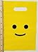L LIFETIME Smile! Yellow Party Favors Bags Super Strong 24 Pack Loot Birthday Emoji Treat Plastic Bag, 9 x 6 inch - Birthday Gift Bag for Kids Boys and Girls - Plastic Gift Bags with Handles