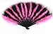 SACASUSA Large Red Feather Hand Fans NEW