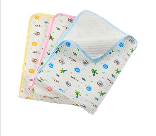 KSB Extra Large Infant Baby Deluxe Ecological Cotton Change Pad,Waterproof Baby Diaper Changing Pad In Vibrant Color For Home And Travel-Under The Age of 3 (L Size Random Color) - Thumbnail 3