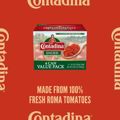 CONTADINA DICED TOMATOES, 14.5 OZ (PACK OF 4 CANS)
