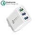 Quick Charge 3.0 USB Fast Wall Charger, 30W 3 Ports USB Travel Quick Charger Adapter QC 3.0 Fast Charging Block Plug Compatible for iPhone, Samsung S9/S9+/S8/S7/S6/Edge/Note LG HTC