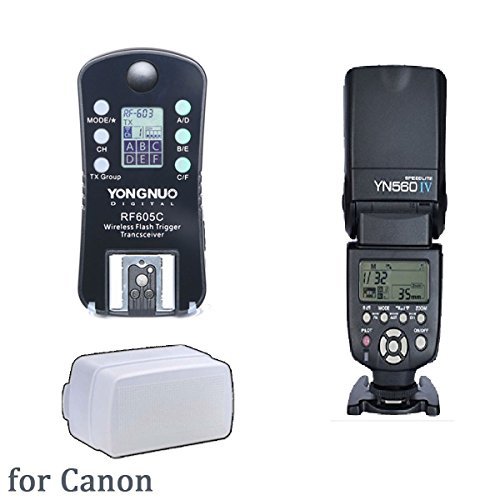 YONGNUO YN560 IV Wireless Flash Speedlite Master + Slave Flash + Built-in Trigger System for Canon Nikon Pentax Olympus Fujifilm Panasonic Digital Cameras