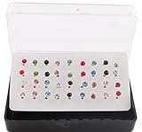 Eighteen Pairs of Nylon Post Stud Earrings - Available in 2 Colors
