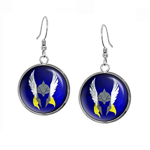 Thor Earrings, The Avengers Captain America Necklace Jewelry Set, Loki Hammer Pendant, Superhero Earrings Gifts Gift, Geek Geeky Present Nerd Nerdy Presents