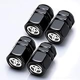 Goshion 4 Pcs Metal Car Wheel Tire Valve Stem Caps for Toyota Styling Decoration Accessories