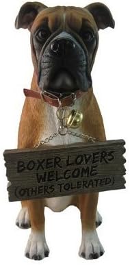 World Of Wonders "Tyson" The Boxer Dog Garden Welcome Statue