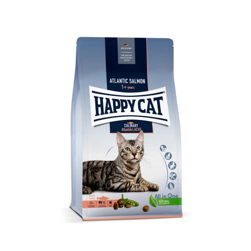 Happy Cat 70552 Culinary Adult Atlantik Saumon – Nourriture sèche pour Chats Adultes et Gueules de Bois – 300 g