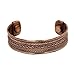 Wide and Narrow Braids - Copper Bracelet With Magnets - From India