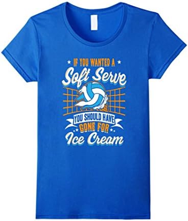 Womens Volleyball Soft Serve T Shirt Warmup Jersey Served Hot Gift Small Royal Blue