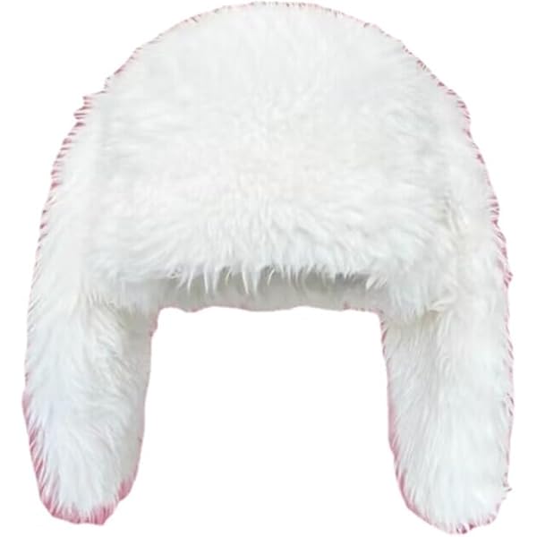 Bunny Beanie Hat for Women Men Y2k Cute Plush Beanie Fluffy