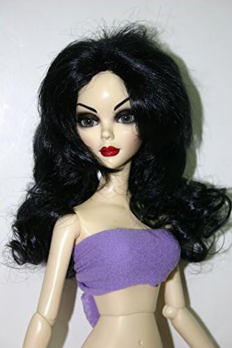 Long Curly Black Wig Size 6-7 Ellowyne Kish Tonner - Destiny