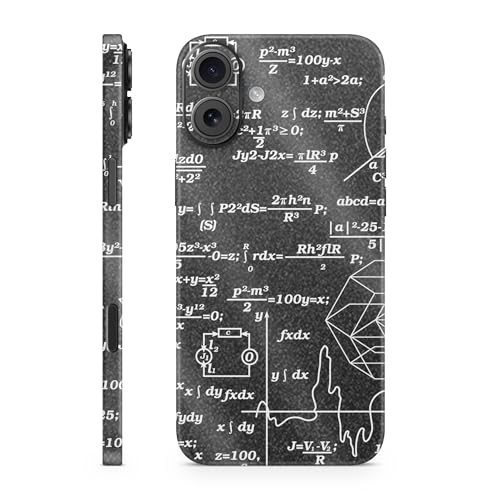 Glossy Glitter Phone Skin Compatible with Apple iPhone 16 Plus - Mathematical -…