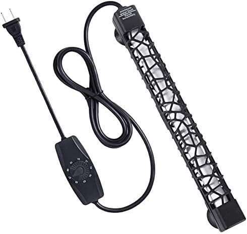 DJLOOKK Aquarium Heater Submersible Fish Tank Heater, Compact Reliable Aquarium Heater Adjustable Betta Heater, Heat-Resistant Milky Quartz Made, With External Temp Controller, 300W, 60 Gallon