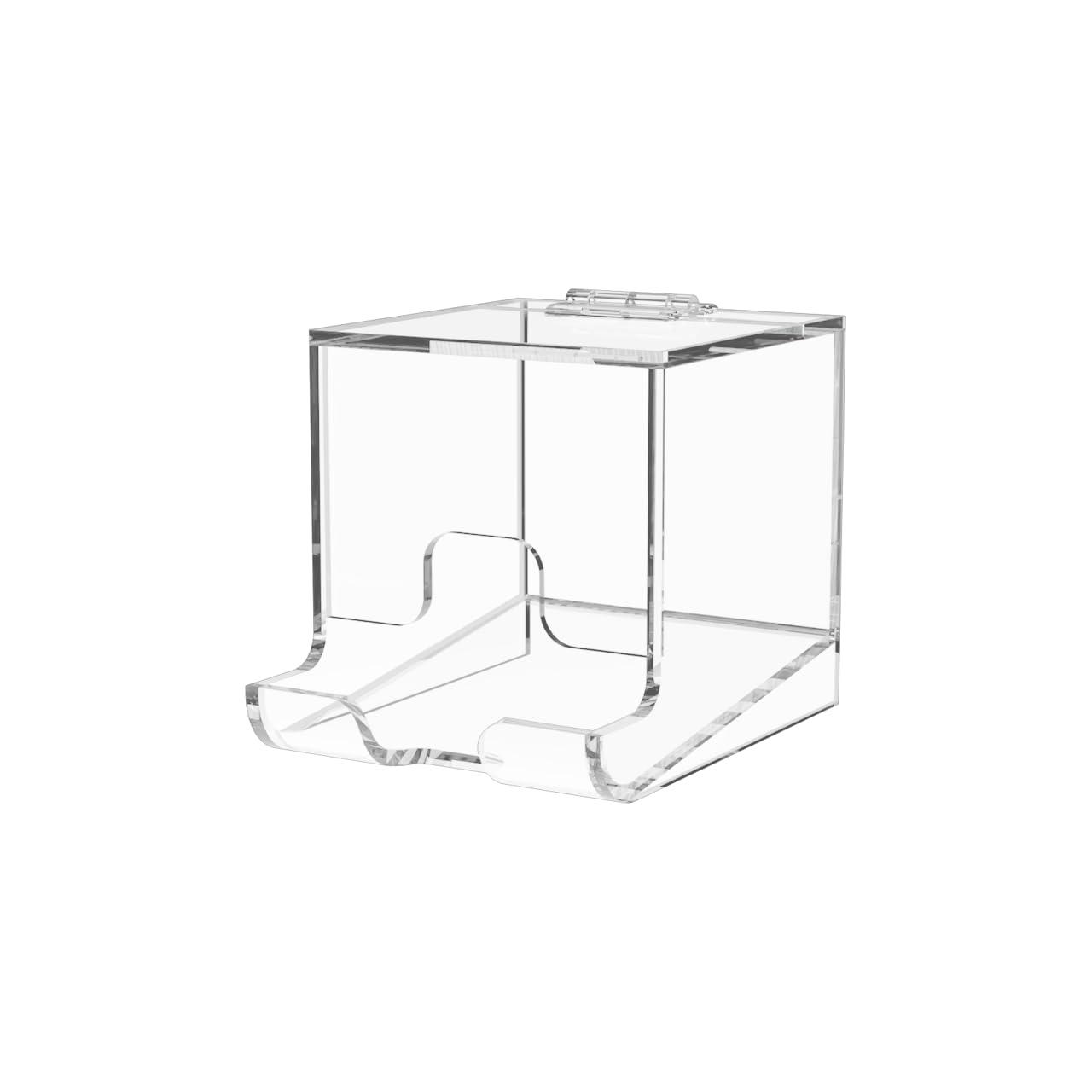 Photo 1 of Marketing Holders Clear Acrylic Lip Balm Dispenser Retail or Home Freestanding Countertop Display with Hinged Lid for Lipsticks Glosses Chapsticks or Essential Oils