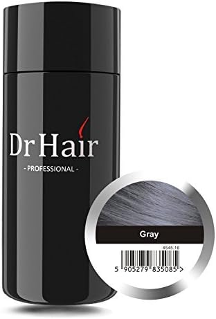 Dr Hair Best Hair Thickening Spray for Concealing Hair Loss, Thinning Hair &amp; Sparse, Balding Areas with Natural, Coloured Keratin Fibers - Fast Treatment in Seconds for Men &amp; Women, 30g Grey by Dr Hair