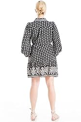 Max Studio Women's Long Sleeve Collared Short