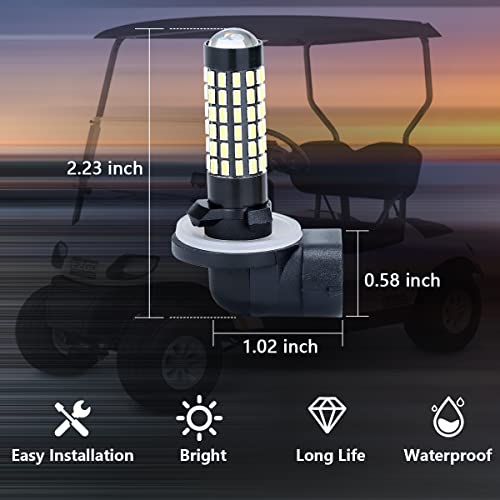 10L0L Golf Cart Headlight Bulb LED Lights for EZGO Club Car DS