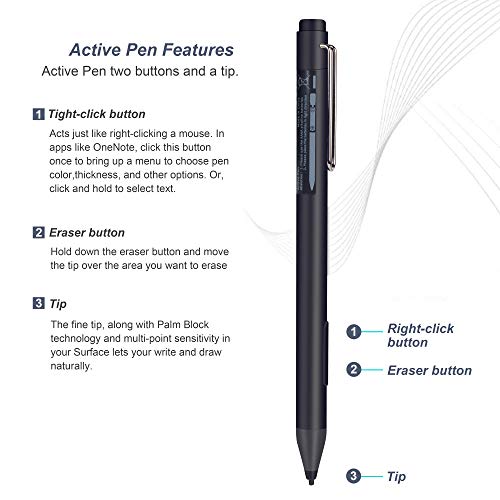 image for Surface Pen,avedio links Active 1024 Levels of Pressure Surface Pen fo