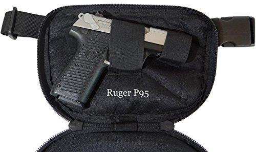 Large Concealed Carry Fanny Pack - DTOM Nylon CCW Fanny Pack For Full-Size Guns (1911, Glock 17) - View #11