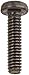 Small Parts Steel Pan Head Machine Screw, Black Oxide Finish, Meets ASME B18.6.3, #1 Phillips Drive, #2-56 Thread Size, 3/8