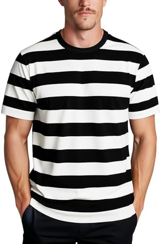 Amazon.com: Zbrandy Black and Grey Striped Shirt Men Wide Stripes