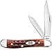 Case WR XX Pocket Knife Pocket Worn Harvest Orange Bone Peanut Item #7404 - (6220 SS) - Length Closed: 2 7/8 Inches